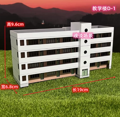 1/150 N Scale School Building Model Railroads Modern House Kits DIY Buildings B