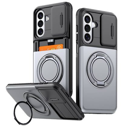 For Samsung Galaxy A57 A56 A37 A36 A27 A26 A17 Case with Card Holder & Kickstand