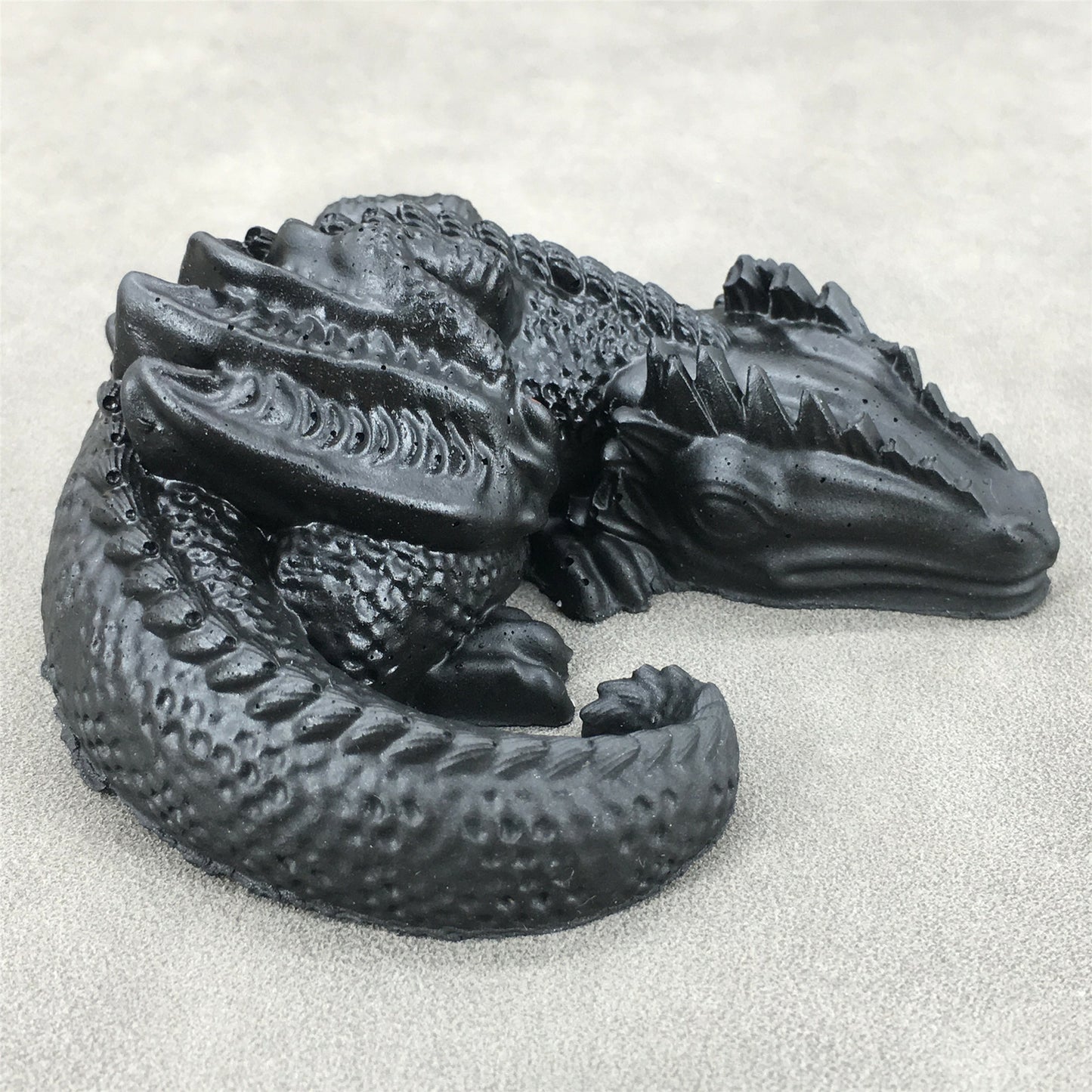 1 Piece Black Resin Dragon Hand Carved Dragon Crystal Reiki Healing