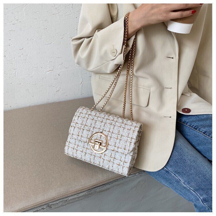 Flap Winter Woolen Women's Handbag Shoulder Messenger Bag Purses