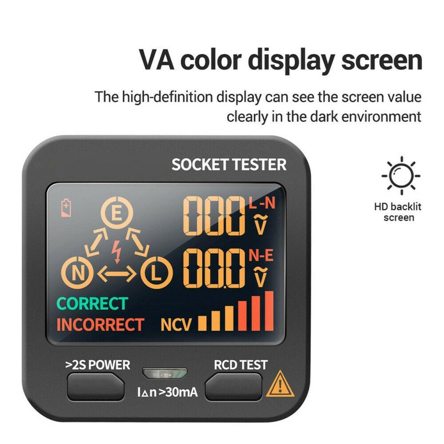 AC11 Socket Tester Digital Display Voltage Test Checker Detector US Plug-