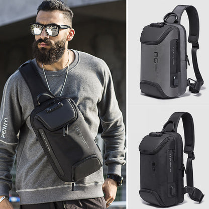 TSA Lock Charging Port Water Resistant Chest Pack Sling Bag One Strap Backpack