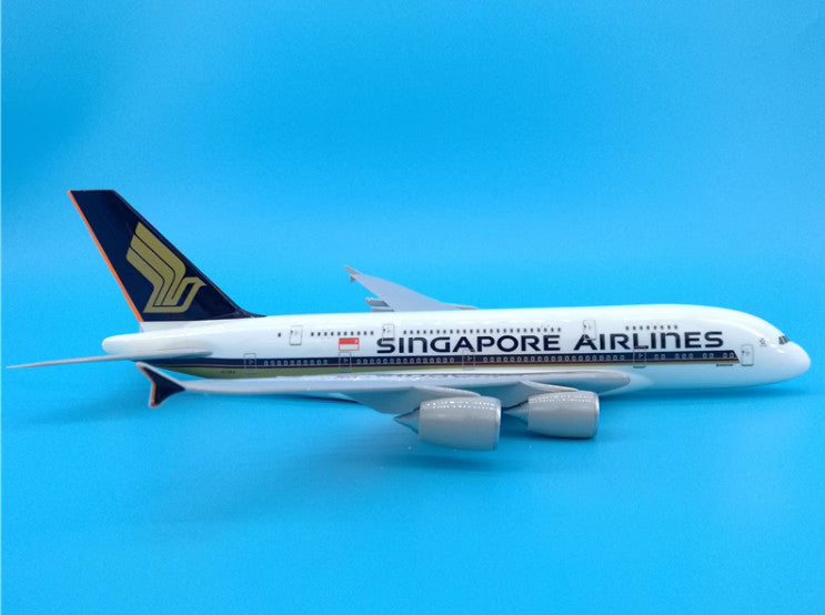 36CM SINGAPORE AIRLINES AIRBUS A380 Passenger Aircraft Resin Airplane Model