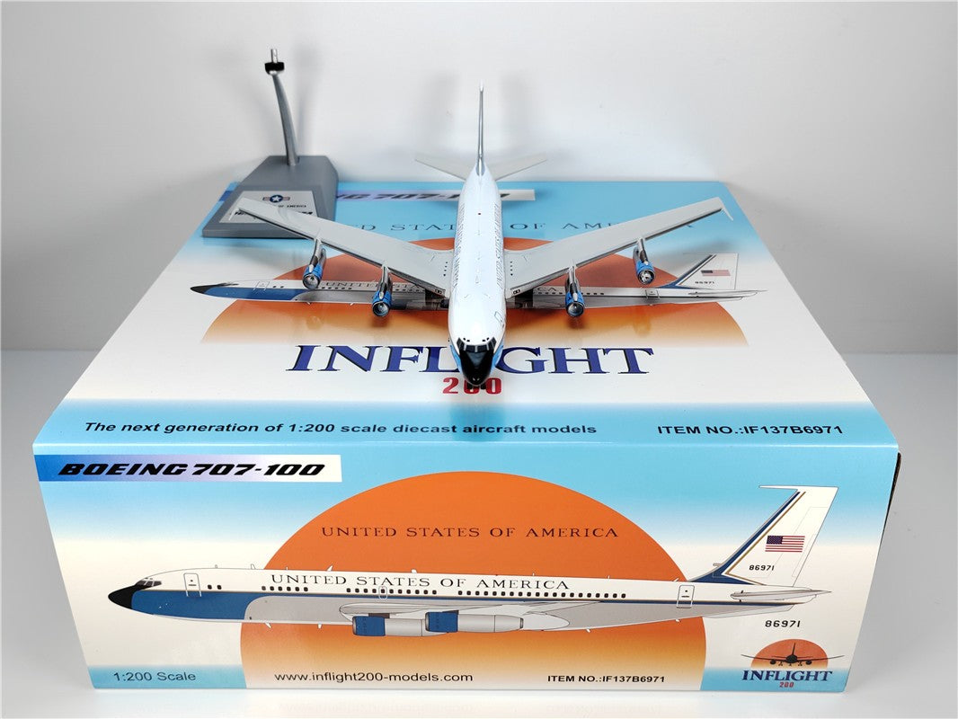 1:200 InFlight United States of America B707-100 Airplane Diecast Plane Model