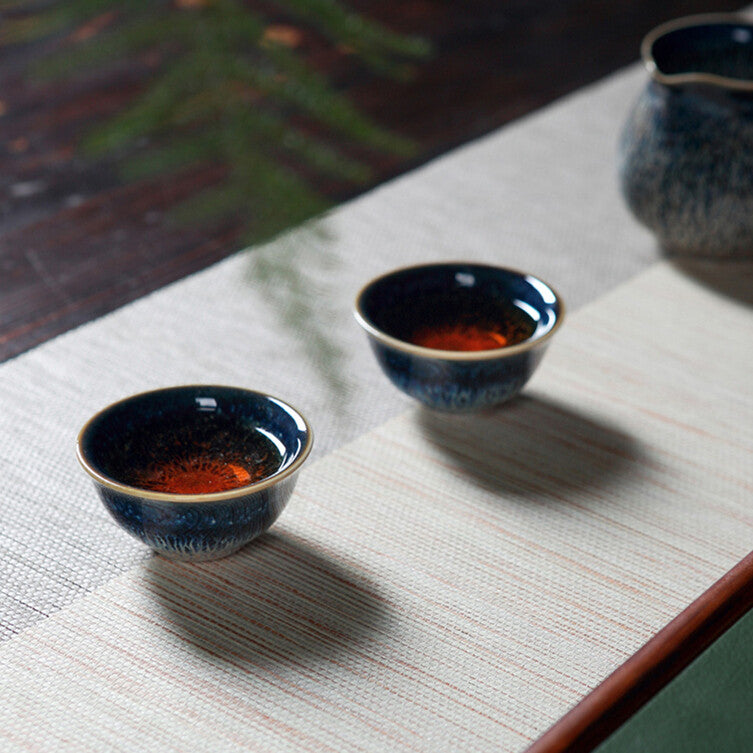 Creative Tea Cup Multi-size Kungfu Tea Cup For Pu'er Tea Jian Zhan Tian Mu Glaze