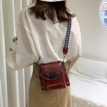 Handbag Synthetic Leather Messenger Crossbody Bag Retro Shoulder Bag 34*16 CM