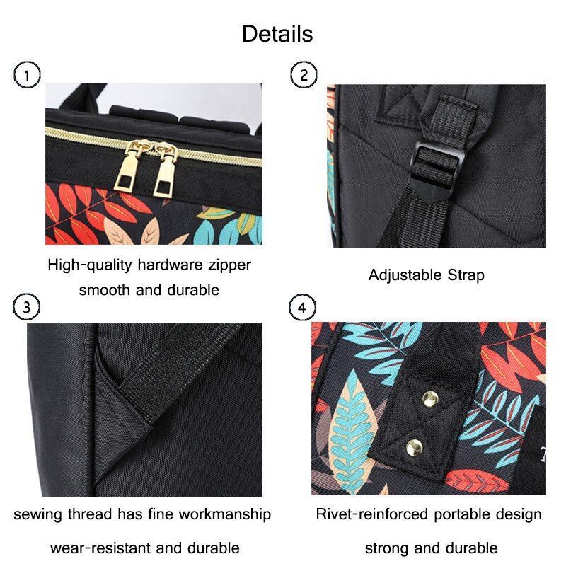 Nylon Women School Bags Shoulder Backpacks Large Nursing Bags Business Laptop