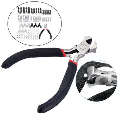 New 85Pcs Zinc Alloy Tent Jeans Bag Fix Zipper Zip Slider Repair Instant DIY Set