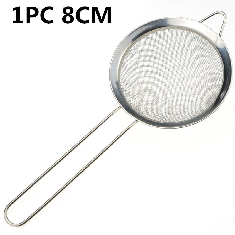 Fine Mesh Strainer Set of 3 Stainless Steel Sieve with Nut Milk Bag Sifter Metal