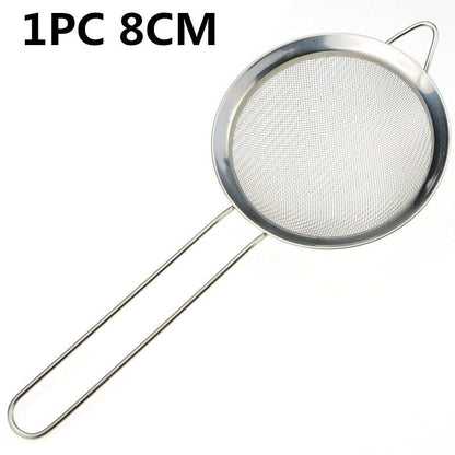 Fine Mesh Strainer Set of 3 Stainless Steel Sieve with Nut Milk Bag Sifter Metal
