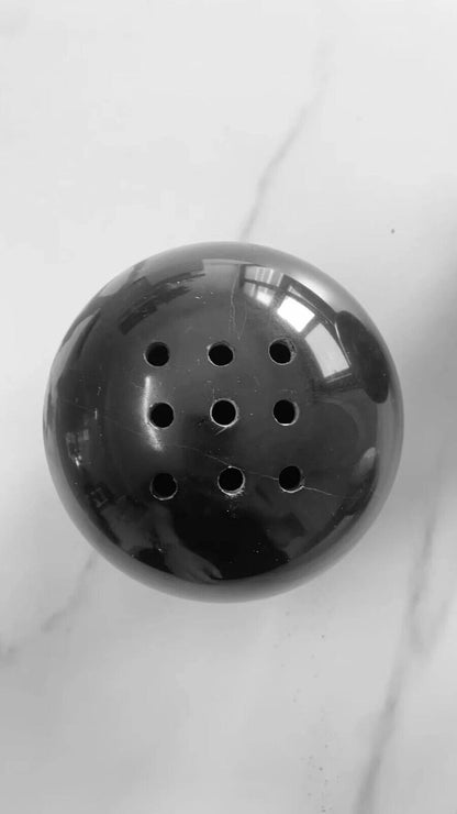 Incense Burner Holder 9 Holes Natural Marble Cave Stone Round Table Decor 10.5cm