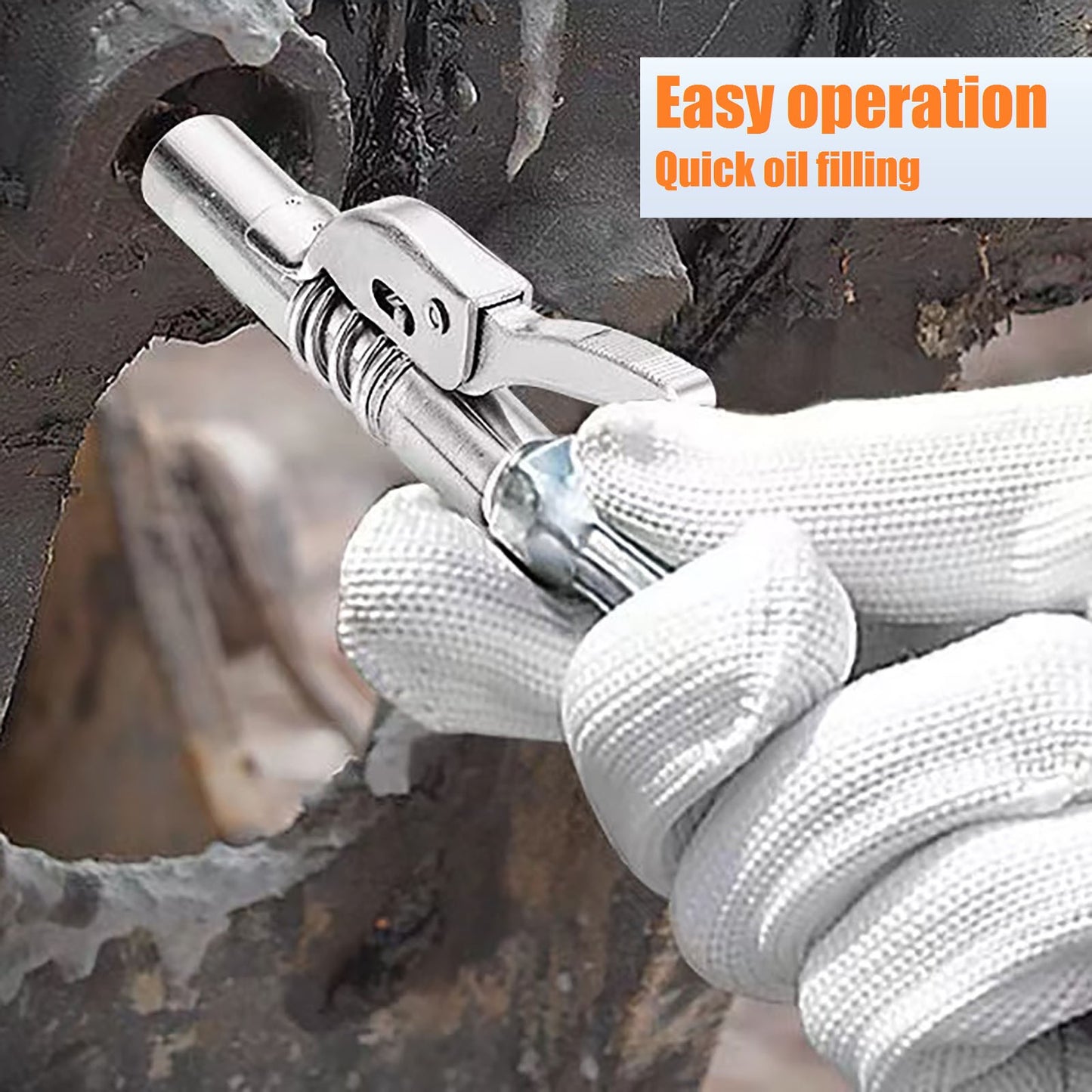 2Pcs 12000PSI High Pressure Grease Coupler Nozzle Pump Oil Injection Nozzles