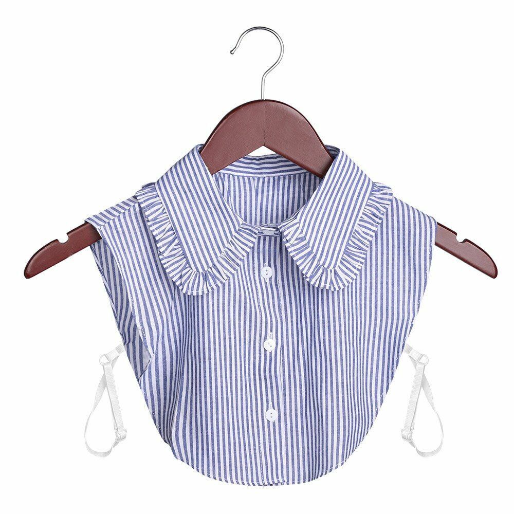 Shirt Collar Women Cotton Lace Fake Blouse Vintage Lapel Clothes Accessories Top