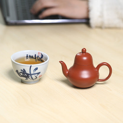 80ml Small Handmade Pot Real Yixing Zisha Zhu Clay Kungfu Tea Pot Porcelain Cup