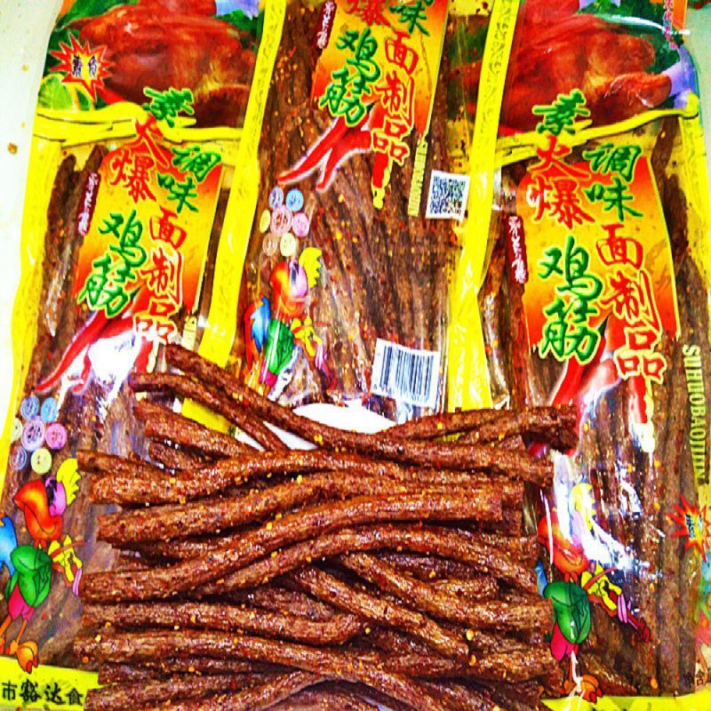 172g Chinese spicy strips snack Hot Chicken Tendon spicy strips HOT