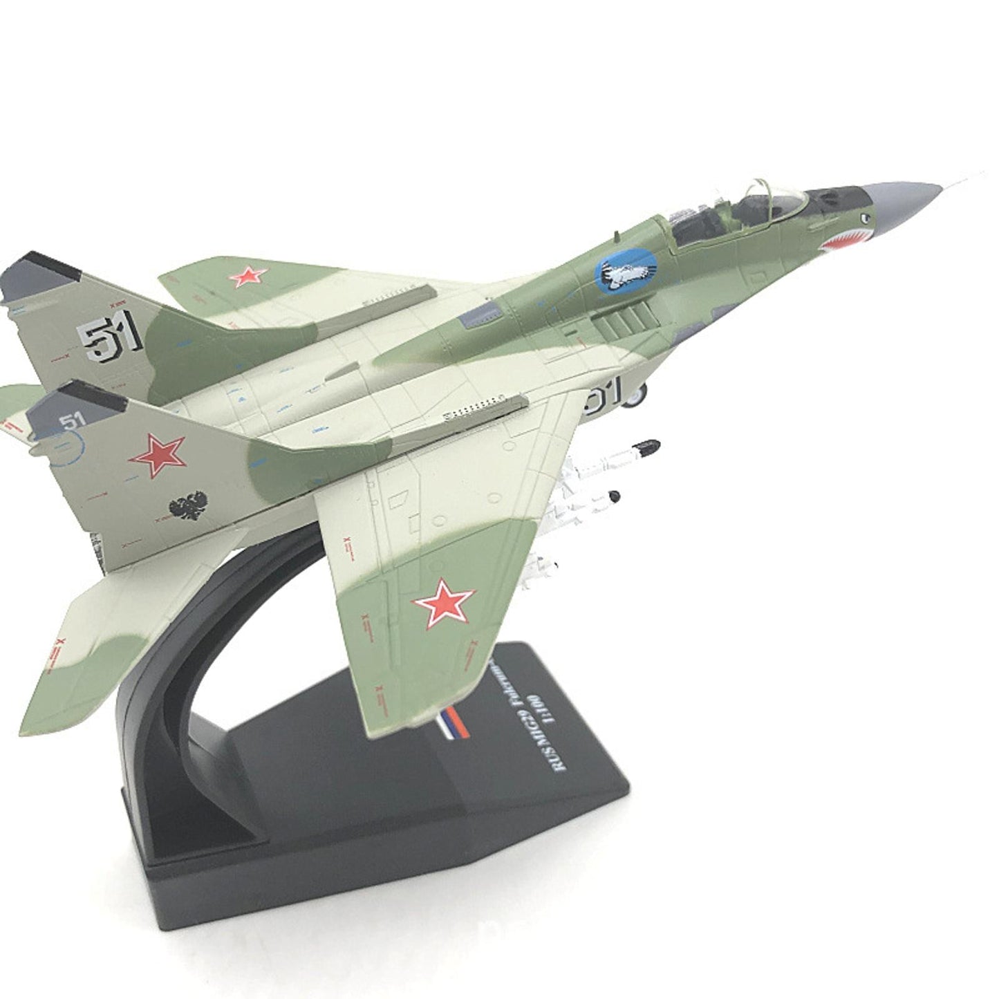 1/100 Diecast Russian MIG-29 Aircraft Model Military Airplane Plane Display Gift