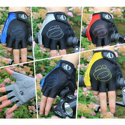 Cycling Gloves Bicycle Half Fingers Slip Sweat Gel Ride Shock Mtb Mountain Bike