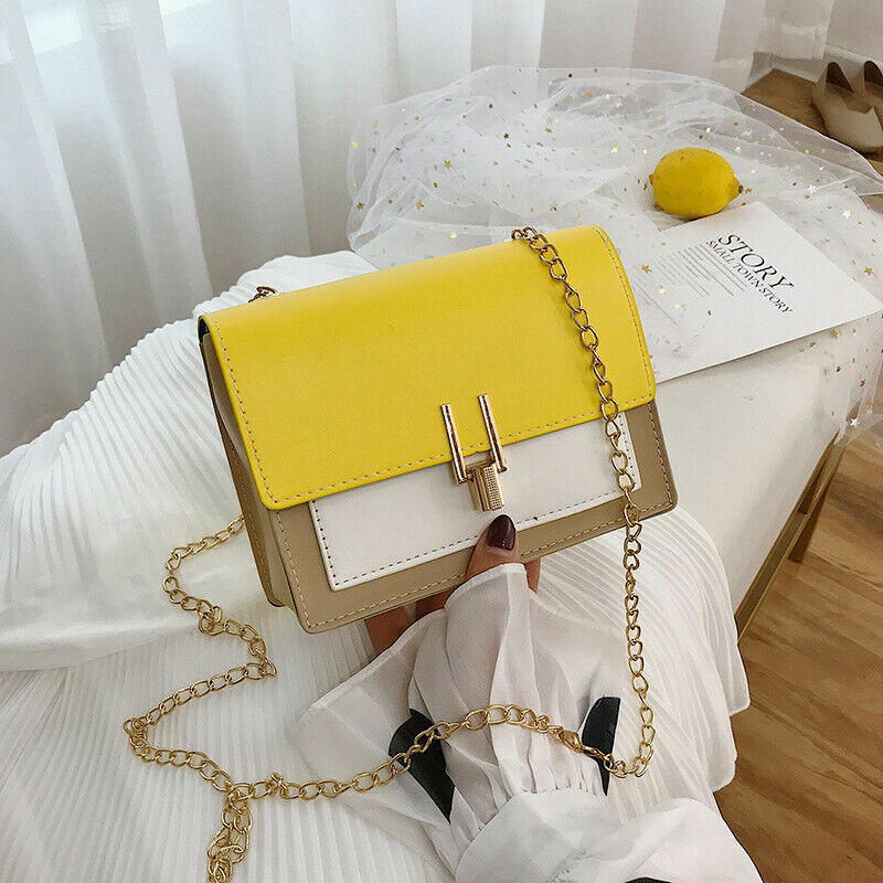 Square Bag Women's Handbag PU Leather Chain Mobile Phone Shoulder Bags