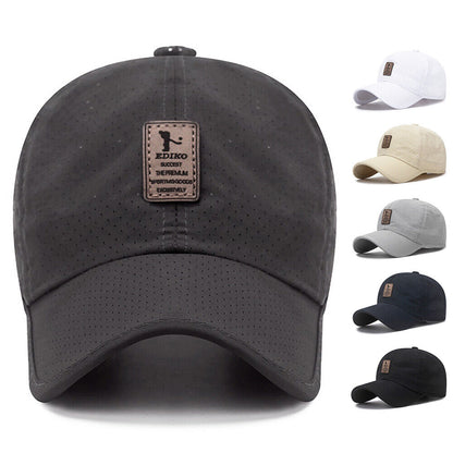 Summer Snapback Quick Dry Mesh Baseball Cap Outdoor Golf Breathable Hat Unisex