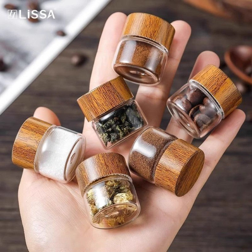 Mini Glass Sealed Jar Dispenser Bottle Portable Tea Storage Small Empty Bottle