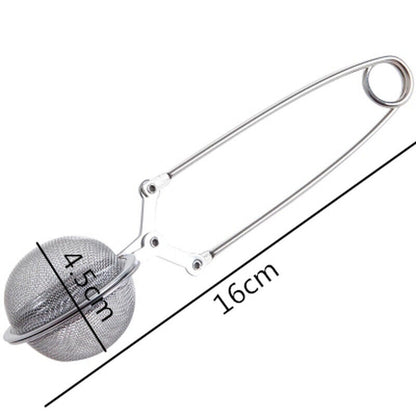 Tea Strainer Handle Tool Tea Infuser Stainless Steel Tea Pot Infuser Sphere Mesh