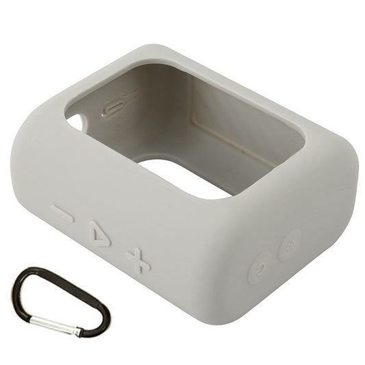 Gray Silicone Case w/ Carabiner Fits For JBL GO3 GO 3 Bluetooth Speaker ww