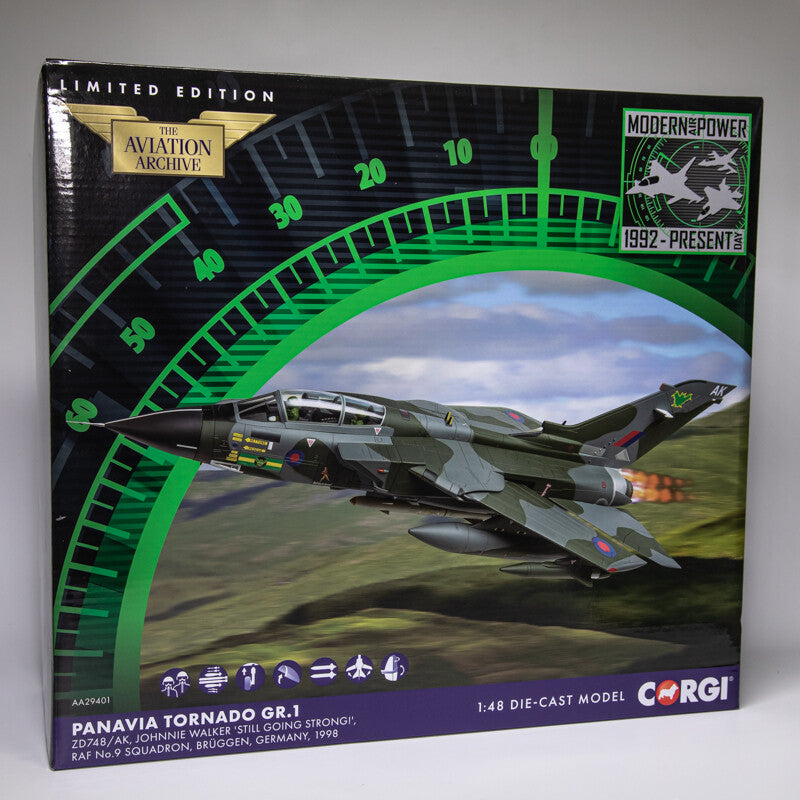 1:48 Corgi Panavia Tornado GR.1 Fighter Johnnie Walker RAF Diecast Plane Model