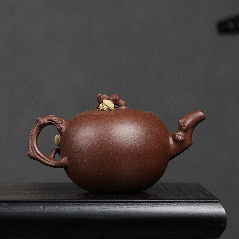 Full Handmade Tea Pot Marked Original Ore Real Yixing Zisha Purple Clay Pot New