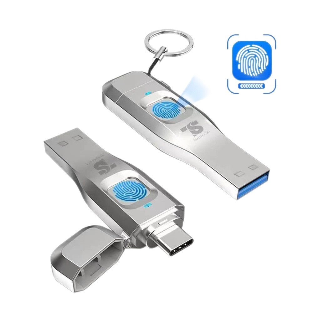 Dual use fingerprint encryption USB flash drive for mobile phone and computer