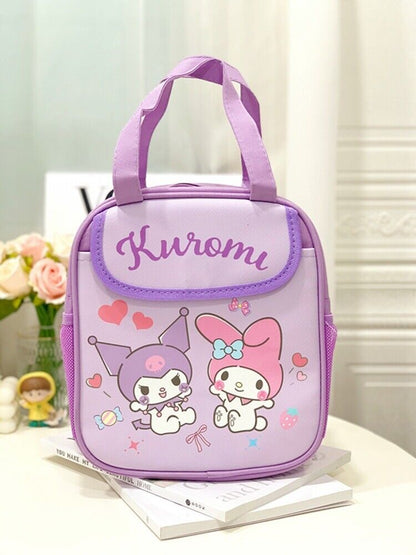 My Melody Cinnamoroll Kuromi Hello Kitty Lunch Bag Insulated Cooler Handbag Tote