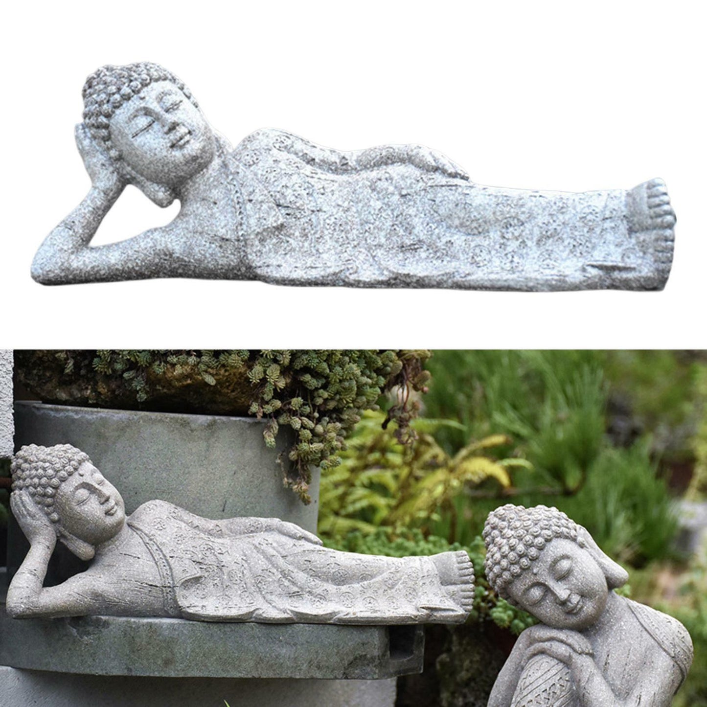 Zen Buddha Statue Asian Style Decor for Garden Porch Outdoor Decoration