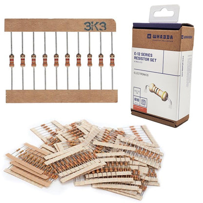 Whadda 610 Piece E12 Resistor Set, 61 Different Value from 10E to 1M (K/RES-E12)