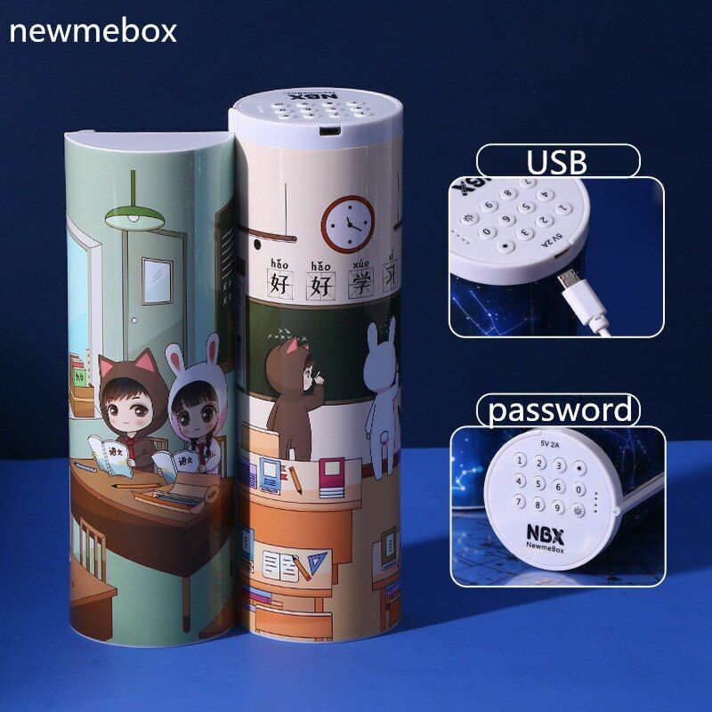 Pencil Case Translucent Quicksand Kawaii NBX Solar Calculator Box School Supplie