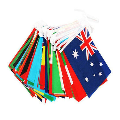World Bunting Flag 14x21cm 20x30cm Football National Banner Decoration 24-200Pcs