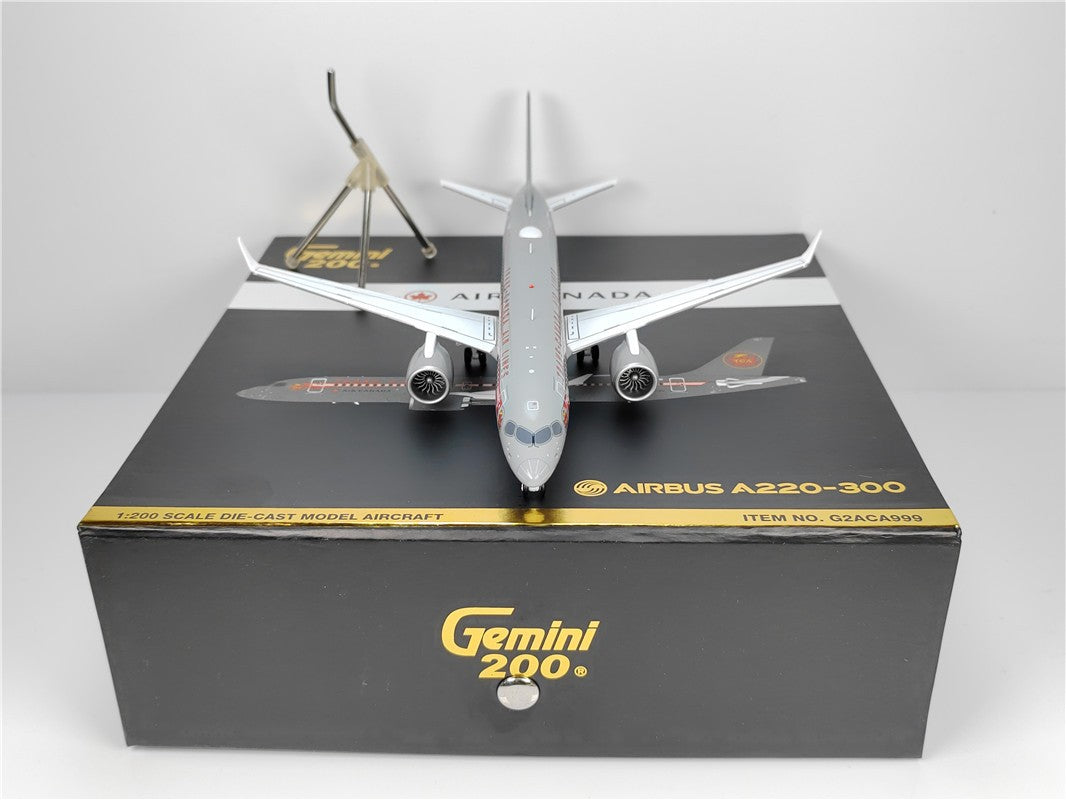 1:200 Geminijets Air Canada Airbus A220-300 Passenger Airplane Diecast Model