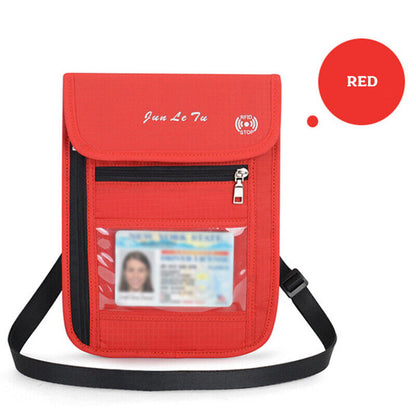RFID Blocking Passport Holder Travel Wallet Bag Anti-theft Security Neck Pouch