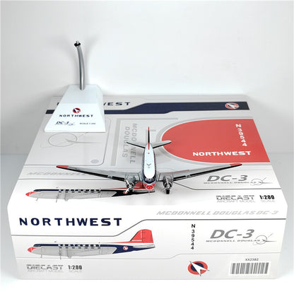 1:200 JC Wings NORTHWEST Douglas DC-3 Airplane Diecast Aircraft Plane Model