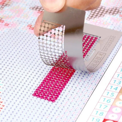 Diamond Painting Ruler Low Viscosity Stainless Steel Fix Tools Embroidery Assist