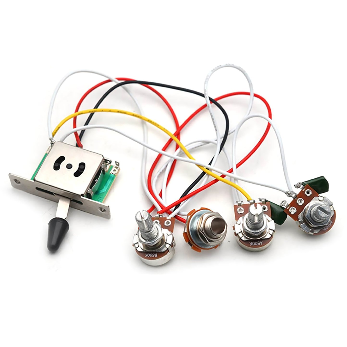 Electric Guitar Wiring Harness Prewired Kit Shaft Big Pots 5 Way Switch