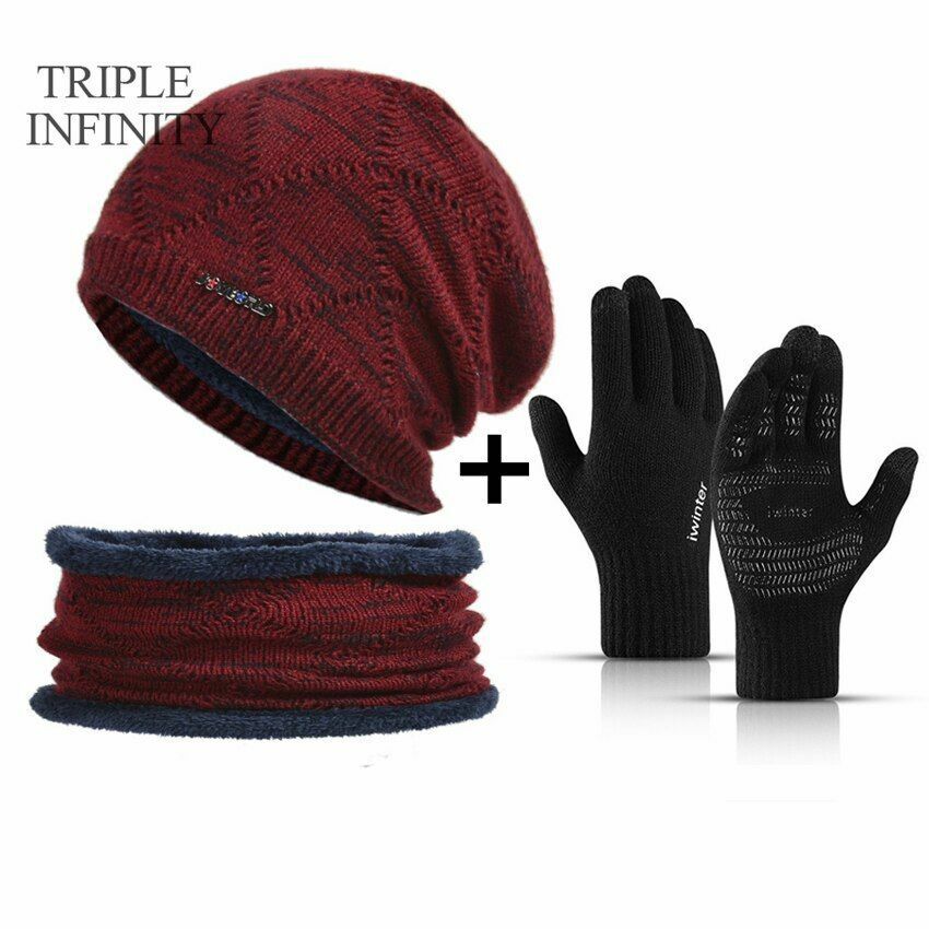 Winter Hat Beanies Knitted Warm Suit Skiing Cycling Beanie Soft Bonnet Baggy Cap