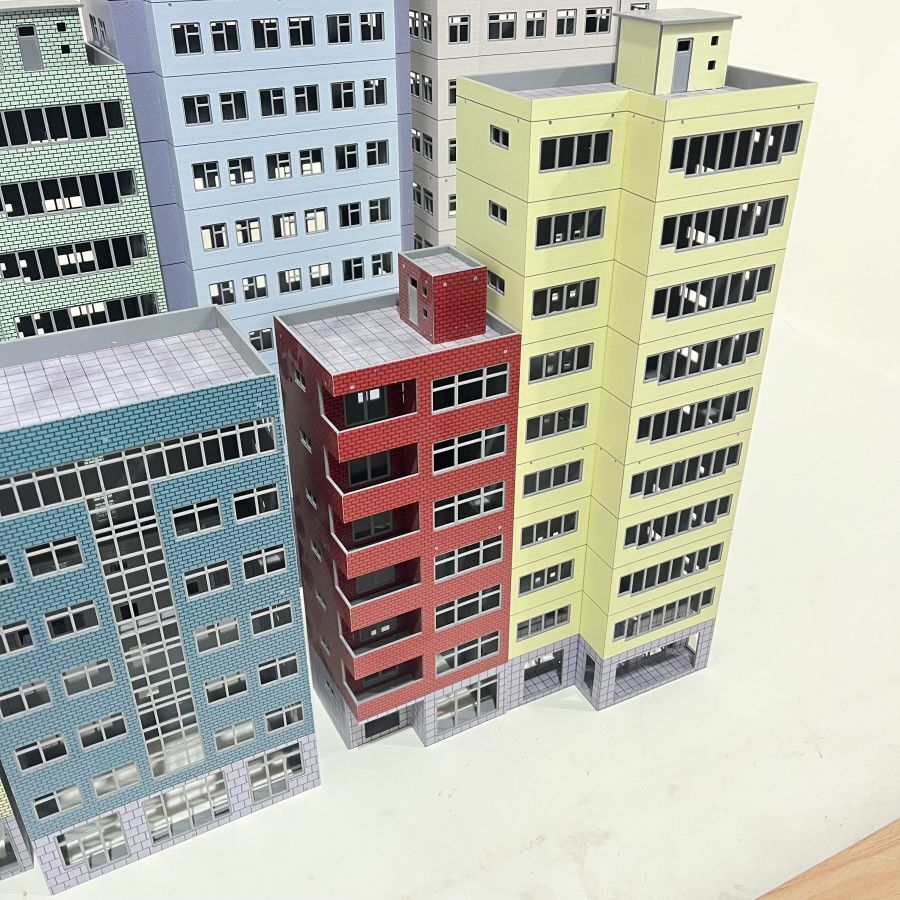 HO Scale 1/87 Building Model Railroad Layout Office House Scene Model