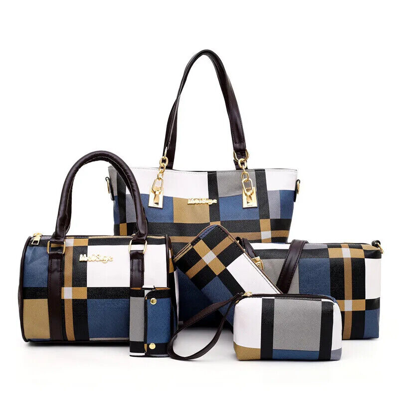Handbags New 6 PCS Set Women Handbag Shoulder Bag Travel Ladies Crossbody Bag