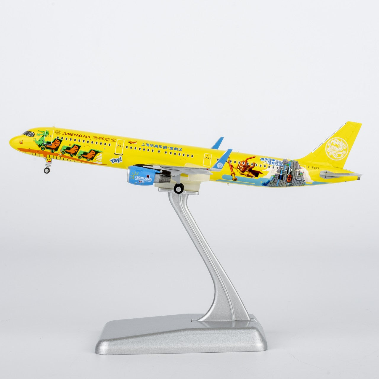 1:400 NGmodels Juneyao Airlines Airbus A321 B-9957 Airplane Diecast Plane Model