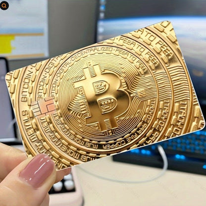 10 pieces of creative Bitcoin decorative credit card protection stickers