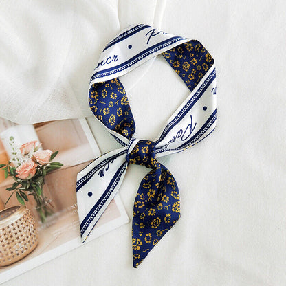 Ladies Neck Scarf Long Ribbon Wrap Tied Bag Handle Hair Wrist band Neckerchief*
