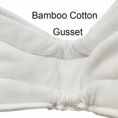 Reusable Washable Diaper Inserts Bamboo Cotton Elastic Inserts Boosters Liners