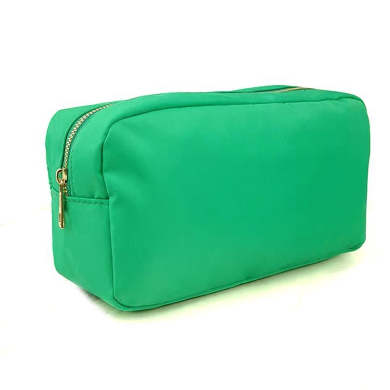 Mini Embroidery Patch Toiletry Pouch Waterproof Storage Nylon Travel Makeup Bag