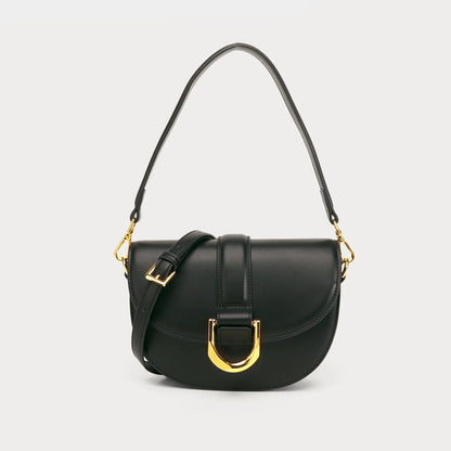 Women Handbags Geniue Cowhide Leather Saddle Bags Crossbody Shoulder Bag Ladies