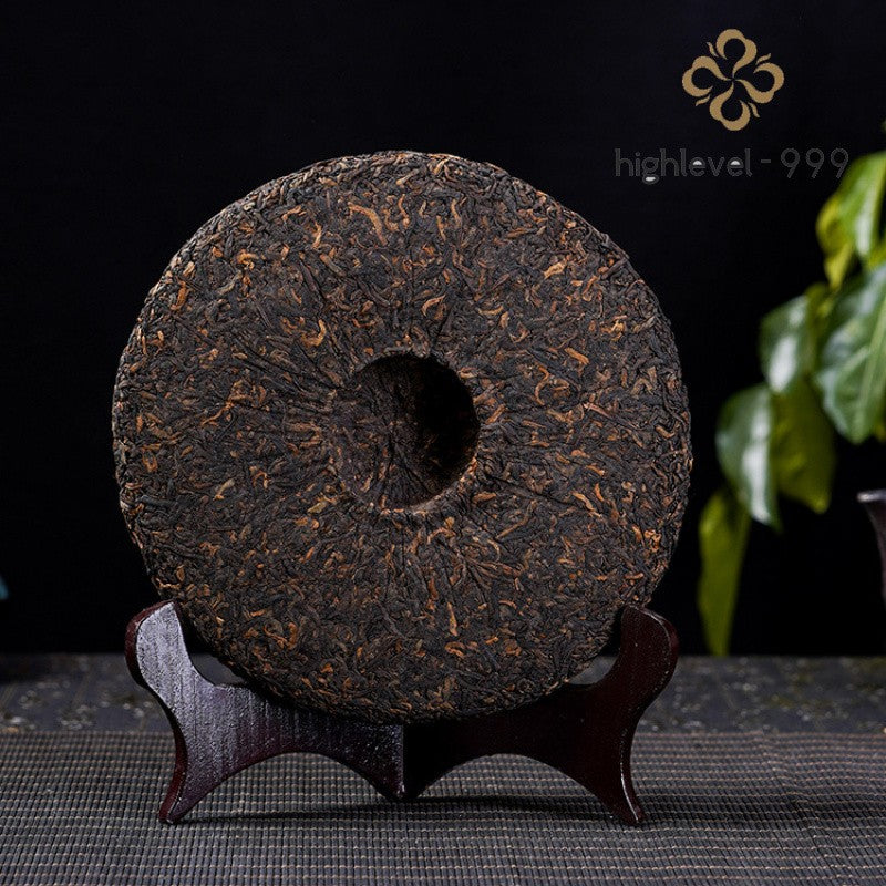 357g Ripe Puer Tea Cake Menghai High Mountain Early Spring Fully Fermented