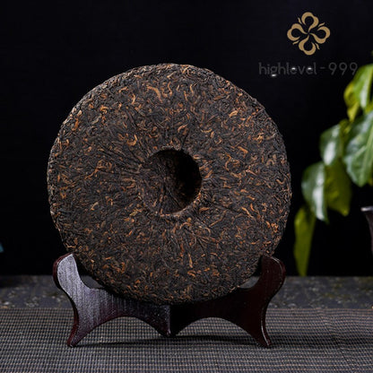 357g Ripe Puer Tea Cake Menghai High Mountain Early Spring Fully Fermented